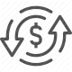 arrow, currency exchange, dollar sign, exchange rate, finance, money transfer, transaction icon