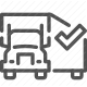 border control, checkmark, customs, export, freight, import, transportation icon