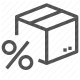 box, customs, duty, import, percent, shipping, tariff icon