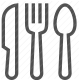 cutlery, dining, fork, knife, spoon, tableware, utensils icon