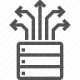 connectivity, data arrows, database, data distribution, data exchange, data transfer, networking icon