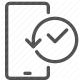 checkmark, connectivity, data exchange, mobile, sync, transfer, verification icon