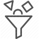 data filtering, data flow, data funnel, data processing, filter, funnel, input output icon