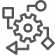 algorithm, automation, cogwheel, computing, data processing, integration, workflow icon