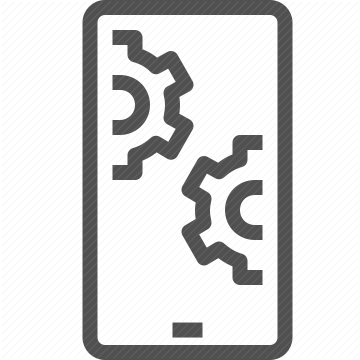 settings, configuration, gear, cogs, smartphone, data processing