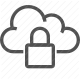 cloud encryption, cloud lock, cybersecurity, data security, privacy, protected cloud, secure storage icon