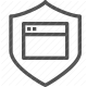 cybersecurity, data security, privacy, protection, secure browsing, shield, web security icon