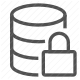 data, database, locked, privacy, protection, security, storage icon