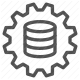 configuration, data, database, gear, management, settings, storage icon