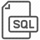 data, database, file, management, query, sql, storage icon