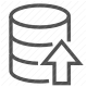 data, database, information, server, storage, technology, upload icon