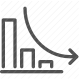 business, chart, decline, decrease, downward, graph, trend icon