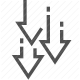 decline, decrease, down arrows, lessen, minimize, reduction, subtract icon