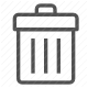 bin, delete, dispose, garbage, recycle bin, remove, trash icon