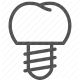 dental, dentist, implant, molar, prosthesis, tooth, tooth replacement icon