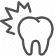 cavity, dental, dentist, oral health, pain, tooth, toothache icon