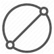 diameter, measurement, geometry, mathematics, circle, length, size, dimension icon