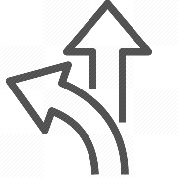 direction, arrows, navigation, turn, route, path, detour