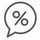 deals, discount, offer, percentage, promotion, sale, savings icon