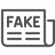 deception, disinformation, fake news, false information, hoax, media, media literacy, misinformation, newspaper, news paper, propaganda, skepticism, untruth icon