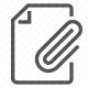 attachment, document, file, office, paper, paperclip, text icon