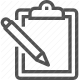 clipboard, document, edit, form, paper, pencil, writing icon