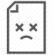 document, error, failure, management, paperwork, unhappy, workflow icon