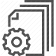 automation, cogwheel, document management, paperwork, processing, settings, workflow icon