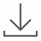 arrow, download, downward, file, save, storage, transfer icon