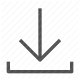 arrow, download, downward, file, save, transfer icon