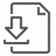 arrow, data, document, download, file, save, transfer icon