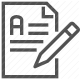 document, edit, form, text, writing icon