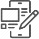 compose, document, edit, mobile, text, writing icon