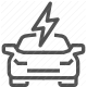 battery, charging, electricity, electric vehicle, transportation icon