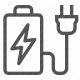 battery, charging, electricity, electric vehicle, ev charging, plug, sustainable energy icon