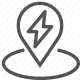 charging station, electricity, electric vehicle, energy, ev charge, location pin, map marker icon