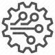 circuit, electronics, gear, settings, technology icon