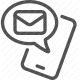 communication, email, envelope, message, mobile, notification, smartphone icon