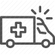 ambulance, assistance, emergency, healthcare, medical, siren, vehicle icon