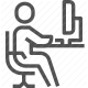 employee, computer, desk, laptop, office, work, workstation icon