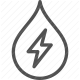 drop, electricity, energy, lightning bolt, power, renewable energy, sustainable icon