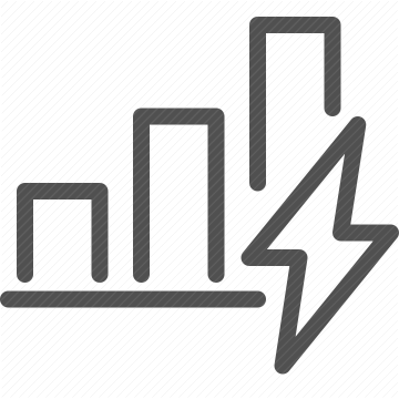 electricity, power, energy, lightning bolt, statistics, bar chart, efficiency