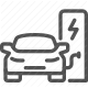 car, charge, charging, clean, electric, emissions, energy, ev, fuel, green, mobility, plug, point, recharge, station, sustainable, transportation, vehicle, zero icon