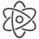 atom, electricity, energy, nuclear, physics, power, science icon