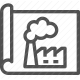 blueprint, cloud, engineering, factory, industrial, planning icon