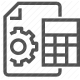 blueprint, calculation, cogwheel, drafting, engineering design, planning, technical drawing icon