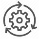 cogwheel, engineering, gear, mechanical, process, rotation icon