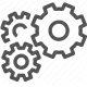 cogs, engineering, gears, industrial, machinery, mechanical, technology icon