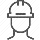 construction, engineering, hard hat, headgear, protection, safety helmet, worker icon