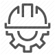 construction, engineering, gear, hardhat, industry, mechanical, safety helmet icon